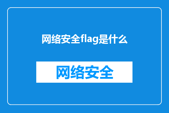 网络安全flag是什么