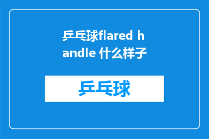 乒乓球flared handle 什么样子