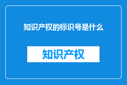 知识产权的标识号是什么(知识产权的标识号是什么？)