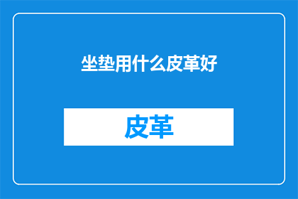 坐垫用什么皮革好(哪种皮革最适合坐垫使用？)